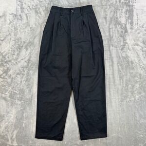HAVEHAD Pleated Trousers Women's‎ Size 1 - M Black Cotton City Wear Pants